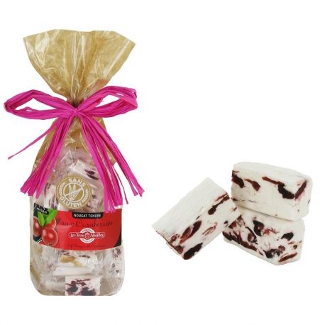 Nougats tendres aux cranberries - sachet de 150g