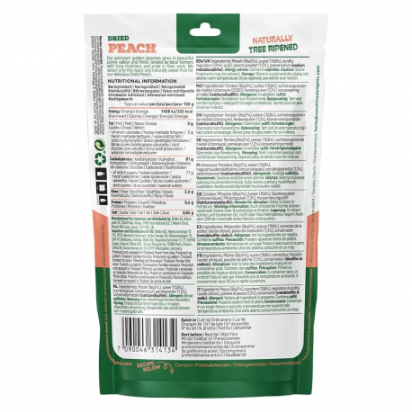Sunshine Delights Pêches séchées 100g