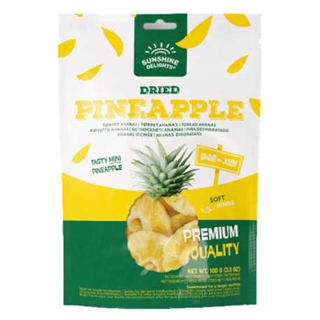 Sunshine Delights Ananas séchés 100g