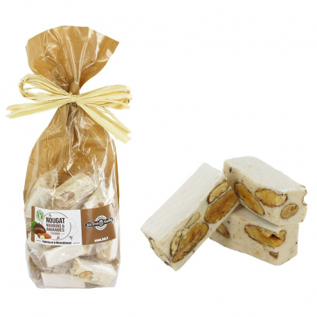 Nougats tendres aux marrons et amandes - sachet de 150g