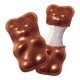 Oursons chocolat au lait fourrés guimauve - ballotin de 200g