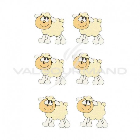 Moutons Déco autocollante - 6 pièces
