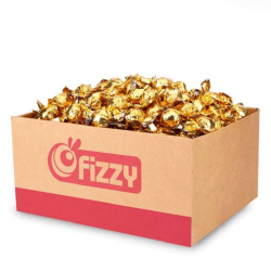 Papillotes dorées chocolat au lait fourrées praliné céréales vrac - 10kg