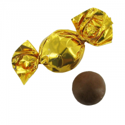 Papillotes dorées chocolat au lait fourrées praliné céréales vrac - 10kg