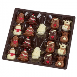 Figurines de Noël praliné - carton de 2.34kg