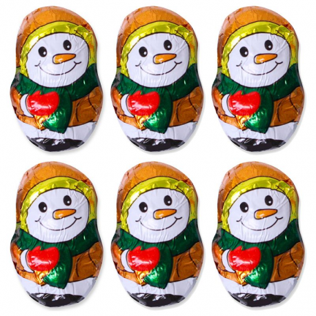 PRECOMMANDE Minis Bonhommes de neige 5g chocolat au lait Rohan - carton de 500