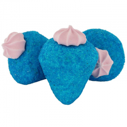 Fraises géantes bleues en guimauve 20g - boîte de 1kg