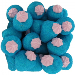 Fraises géantes bleues en guimauve 20g - carton de 7,5kg