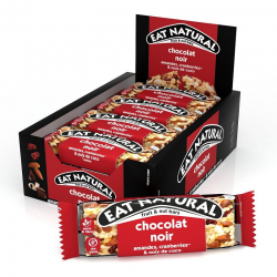 Eat Natural Cranberries et Chocolat noir 40g - boîte de 12
