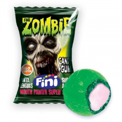 Bubble gum Zombie (colorent la langue) - boîte de 200