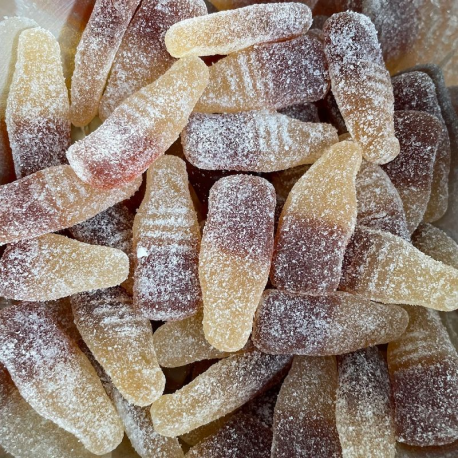 Bouteilles cola acidulées SANS SUCRES 50g - carton de 12 sachets