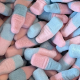Bouteilles roses et bleues SANS SUCRES 50g - carton de 12 sachets