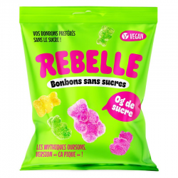 Oursons acidulés SANS SUCRES 50g - carton de 12 sachets