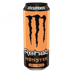 Monster Rehab Thé pêche boîte 50cl - 12 canettes ** NOUVEAU **