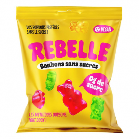 Oursons lisses SANS SUCRES 50g - carton de 12 sachets