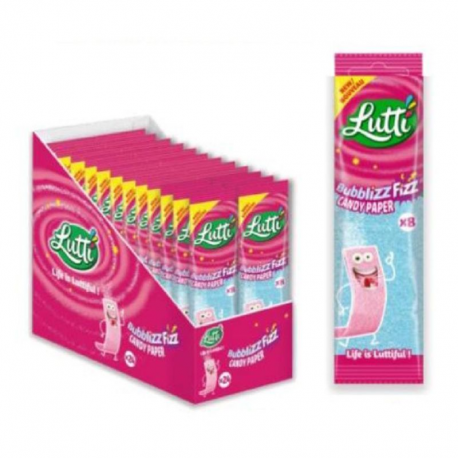 Lutti Candy Paper Bubblizz Fizz sachet 15g (8 pces) - 24 sachets