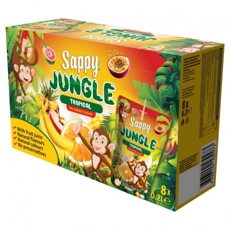 Boisson Sappy Jungle Tropical 20cl - pack de 8