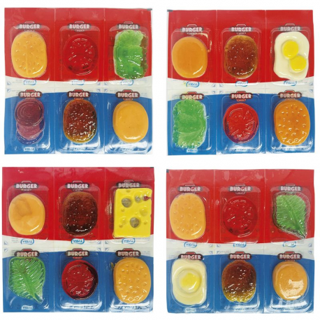Burger jelly gélifiés Vidal - boite de 11 Blisters