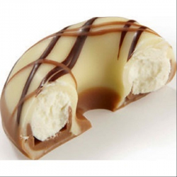 PRECOMMANDE Chocolats Donuts blanc fourrés crème Vanille - boîte de 1,54kg