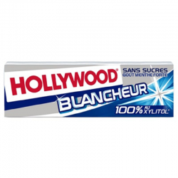 Hollywood Blancheur goût Menthe forte 100% Xylitol SANS SUCRES - 40 étuis