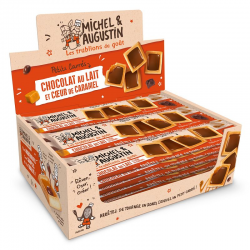 Carrés lait coeur caramel 37.6g Michel et Augustin - boite de 18