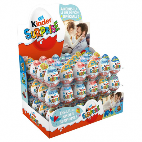 KINDER Surprise "Message" - boîte de 72 oeufs
