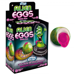 Bubble gum alien eggs coeur liquide - boîte de 200