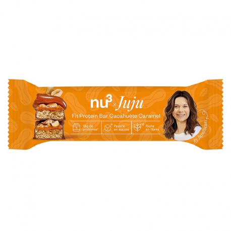 Fit Protein Bar Peanut caramel 55g Jujufitcats - boîte de 24