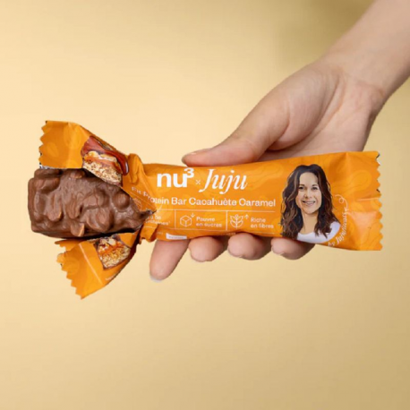 Fit Protein Bar Peanut caramel 55g Jujufitcats - boîte de 24