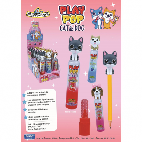 Playpop Cat and Dog - boîte de 18