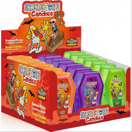 Skeleton Funny Candy - Boîte de 18