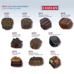 PRECOMMANDE Colis 5kg chocolat artisanal (10x500g) assortis Castelain