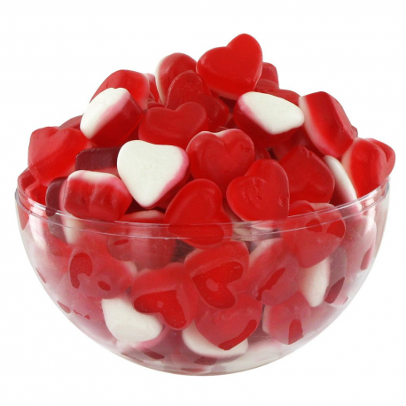 Petits coeurs fraise crème - 1kg