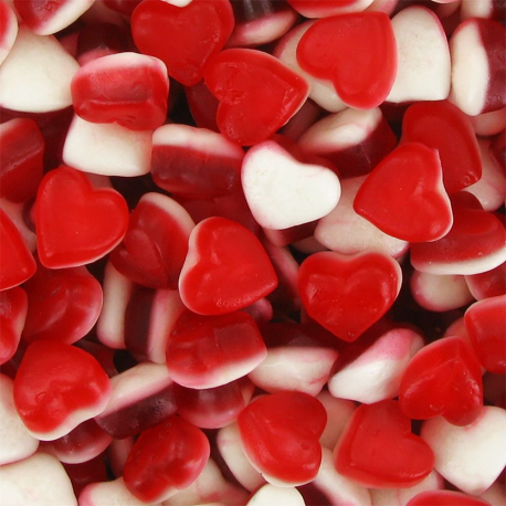Petits coeurs fraise crème - 1kg