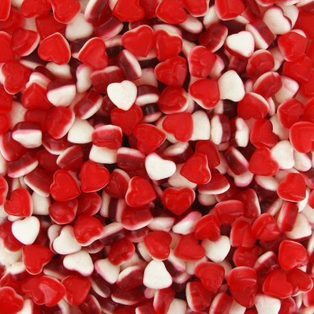 Petits coeurs fraise crème - 1kg