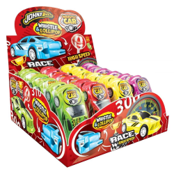 Sucettes Whistle Car Pop - boîte de 24