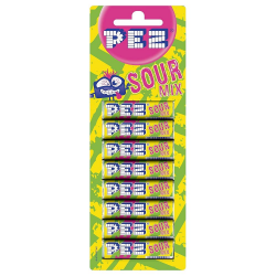 Pez blister de 8 recharges sour (acides) - le lot de 12