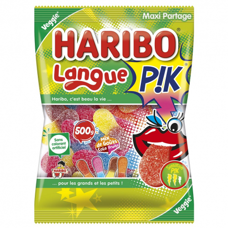 Langues acides Pik HARIBO - sachet de 500g
