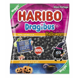 Dragibus Halloween noirs HARIBO - sachet de 500g