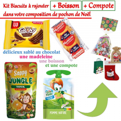 RAJOUT de 1 Kit biscuits + boisson + compote pour un goûter Top 3 étoiles !
