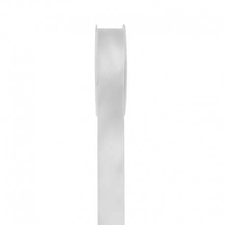 Ruban 10MM en satin double face BLANC - la bobine de 25 mètres