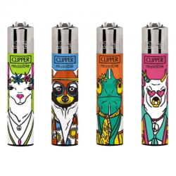 Briquets Clipper décors assortis Hippie 1 - le lot de 48