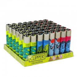 Briquets Clipper décors assortis Wild animals - le lot de 48