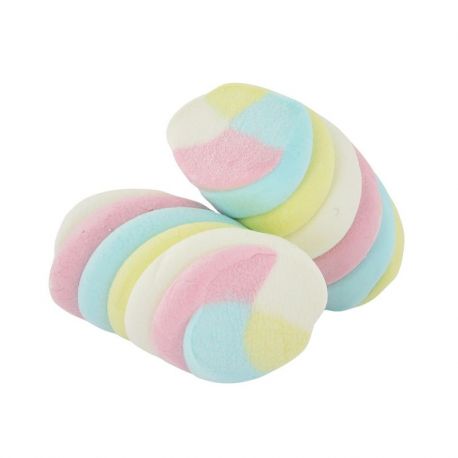 Guimauves torsadées couleur s/cello - carton de 1450 pièces