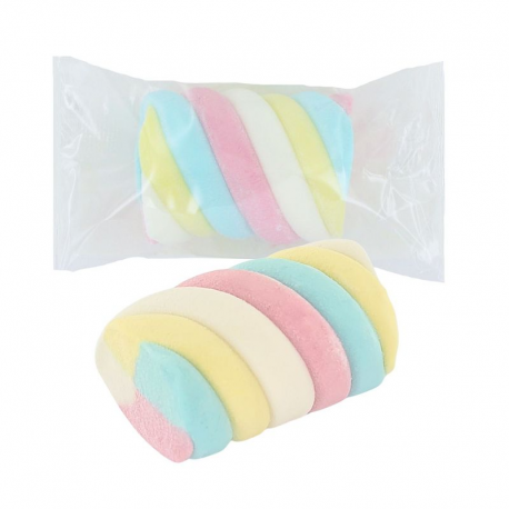 Guimauves torsadées couleur s/cello - carton de 1450 pièces