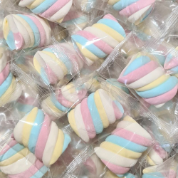 Guimauves torsadées couleur s/cello - sachet de 500g