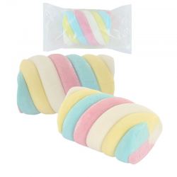 Guimauves torsadées couleur s/cello - sachet de 500g
