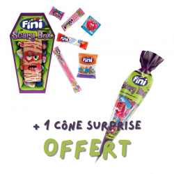 Offre Halloween : 1 cercueil scary box + 1 cône surprise OFFERT