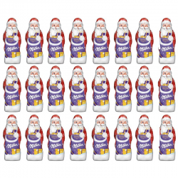 Mini Pères Noël en chocolat Milka - tubo de 1.540kg