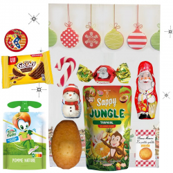 Sachet Goûter de Noël - 10 pièces avec compote